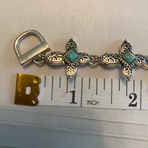 Silver Bracelet Crosses With Turquoise Stones - Picture 7 of 11